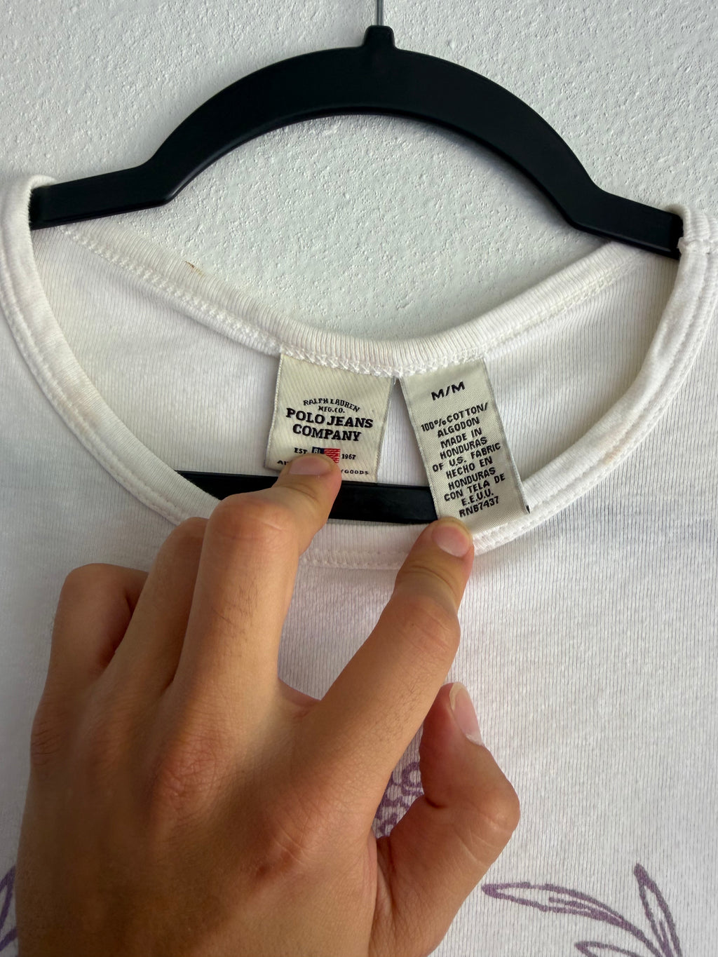2000s ralph lauren polo jeans co baby tee - M