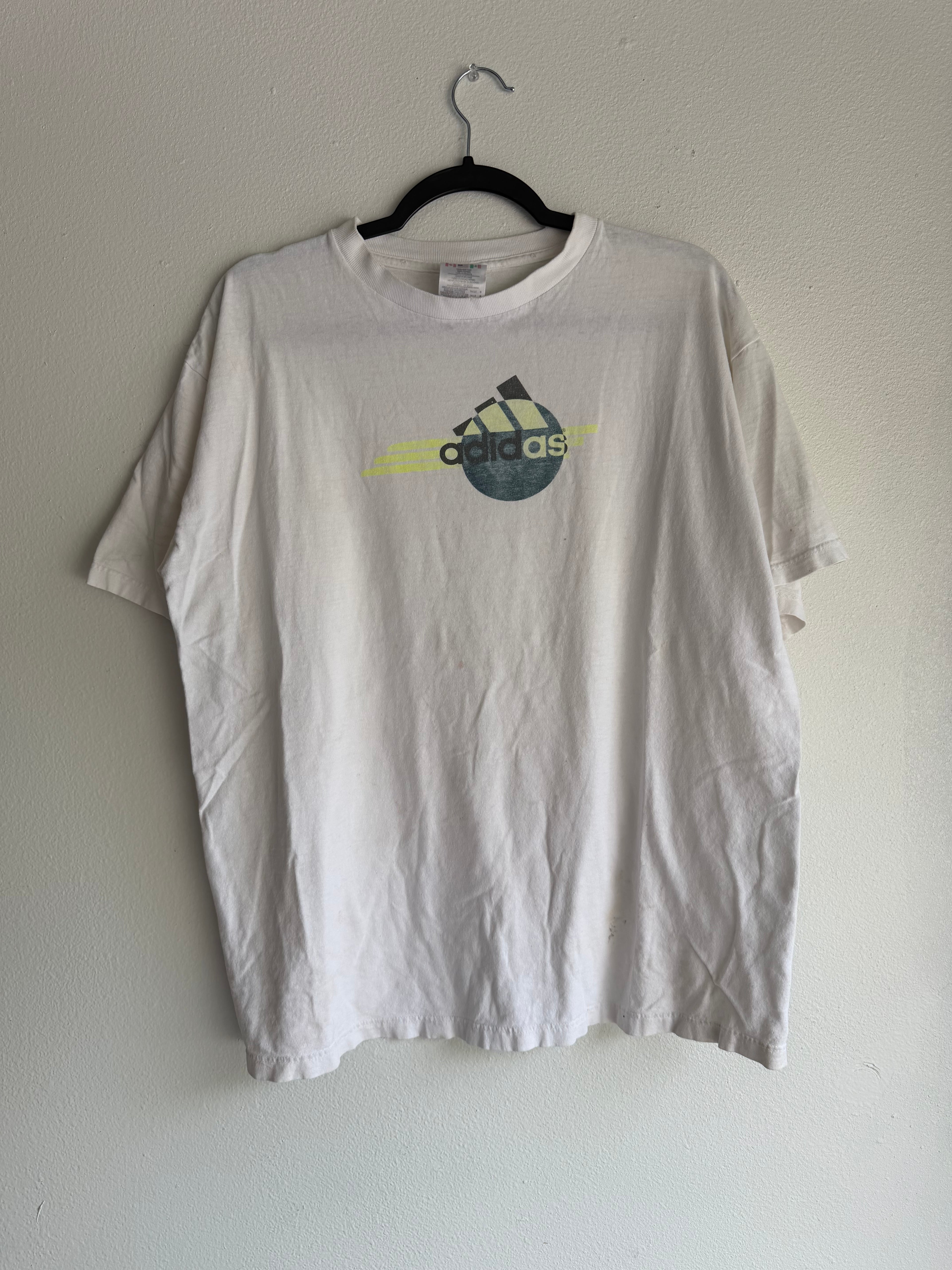 vintage 90s adidas soccer ball tee
