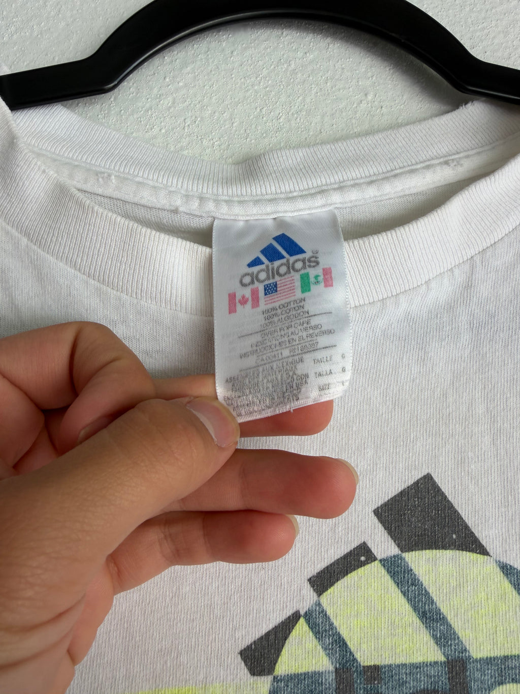 vintage 90s adidas soccer ball tee