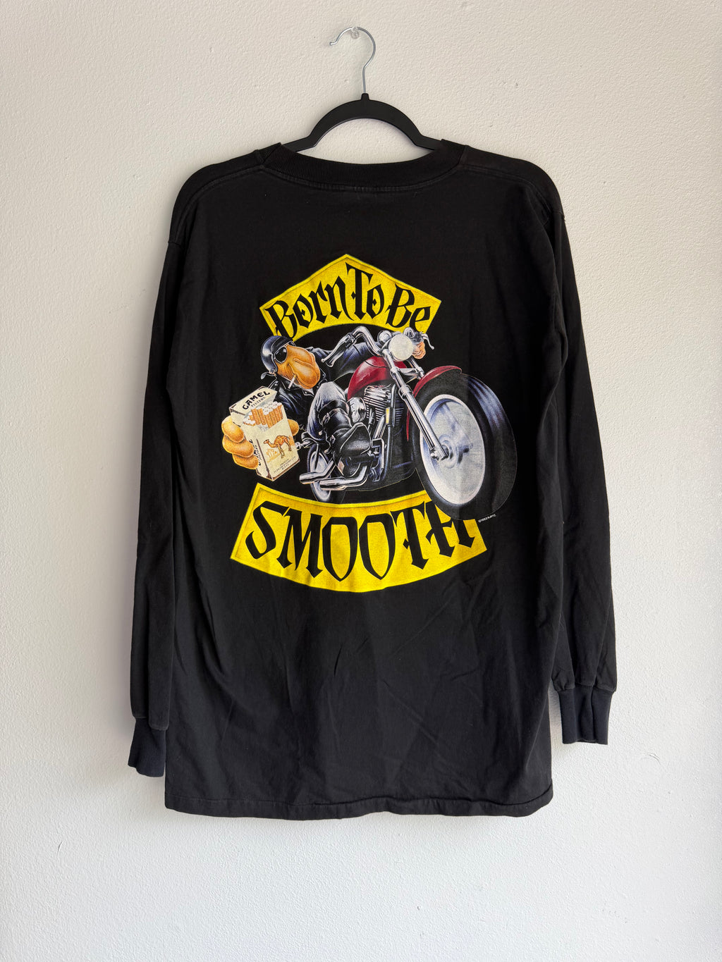 vintage 90s born to be smooth camel cig promo long sleeve