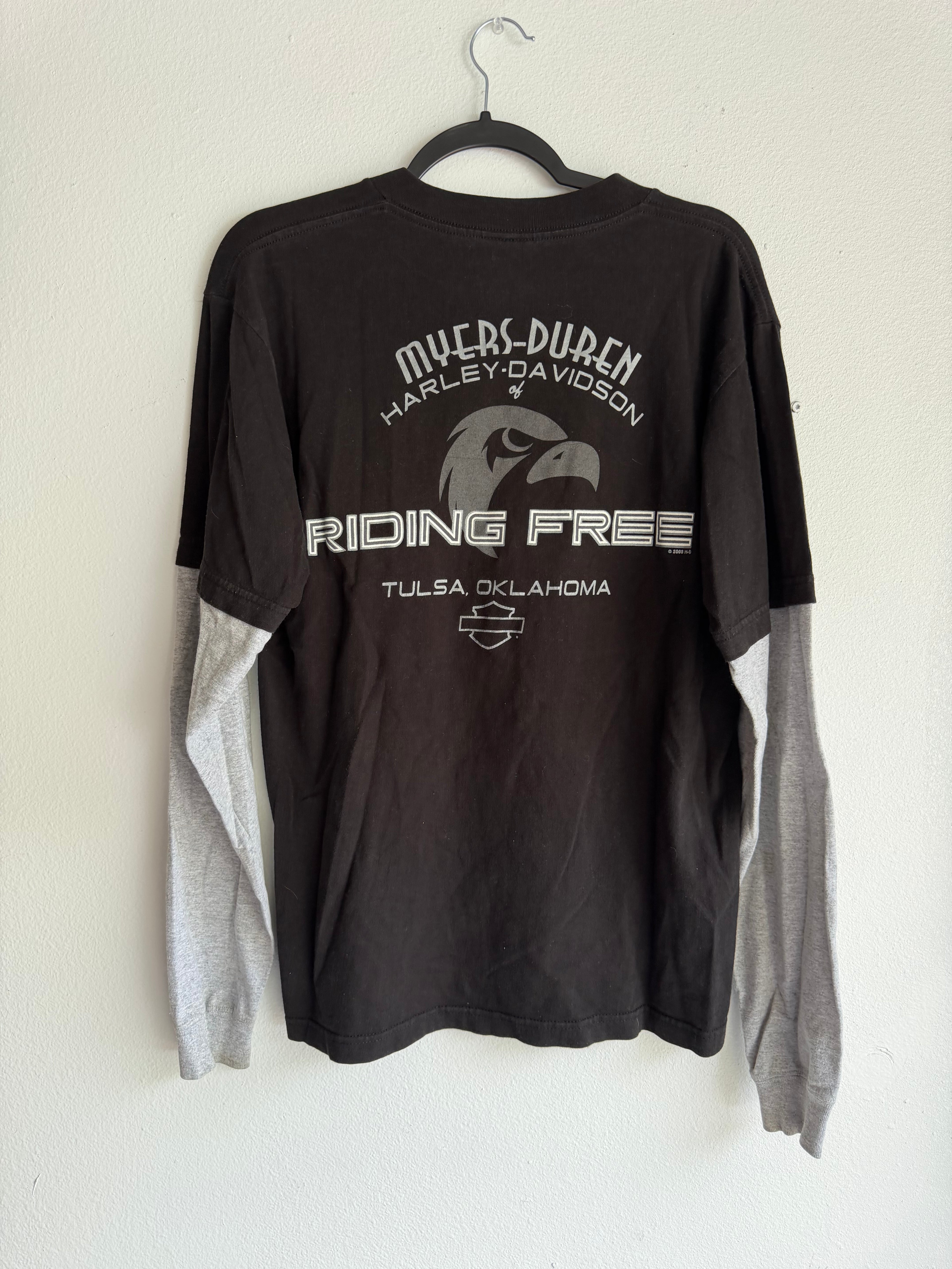 2000s Harley Davidson long sleeve shirt - M