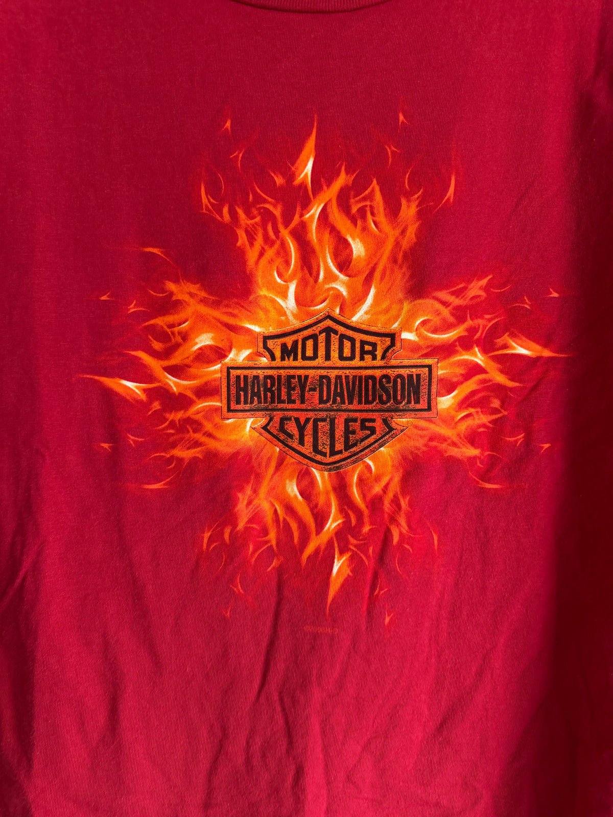 vintage harley davidson flame tee - L