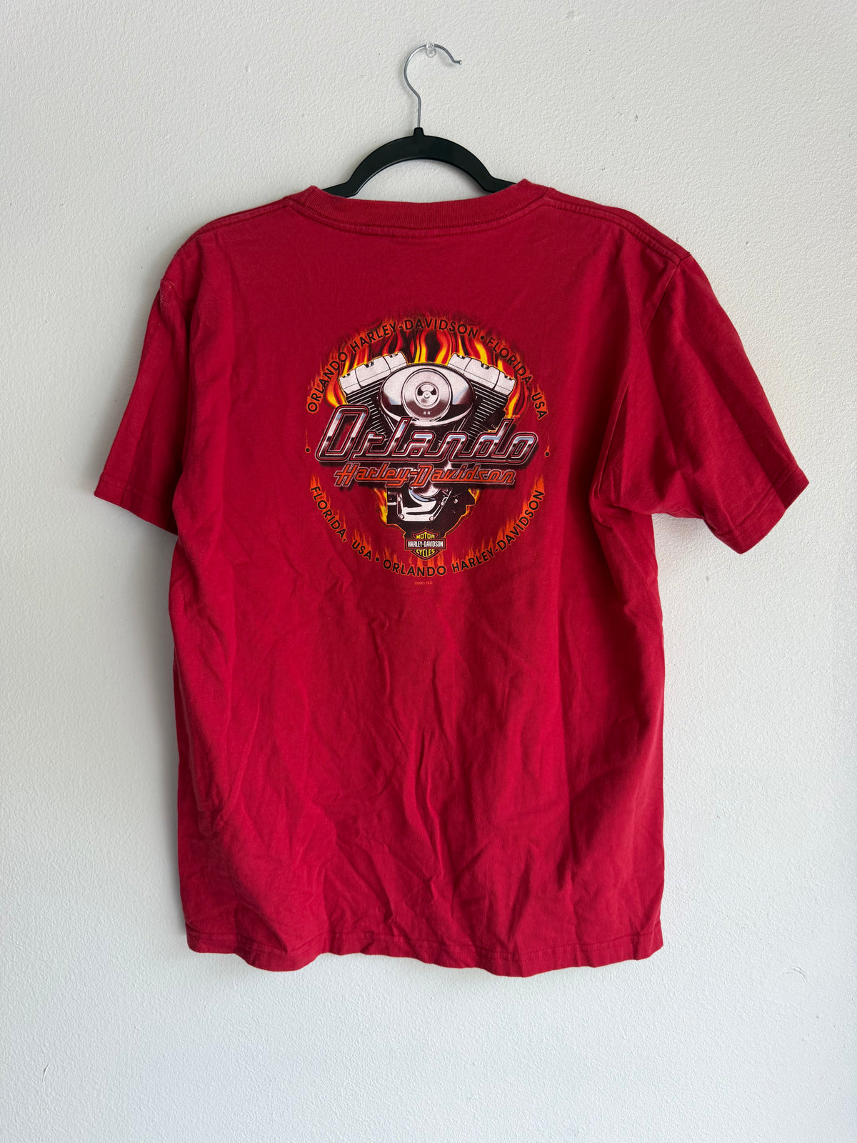 vintage harley davidson flame tee - L