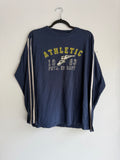 2000s striped distressed long sleeve - L