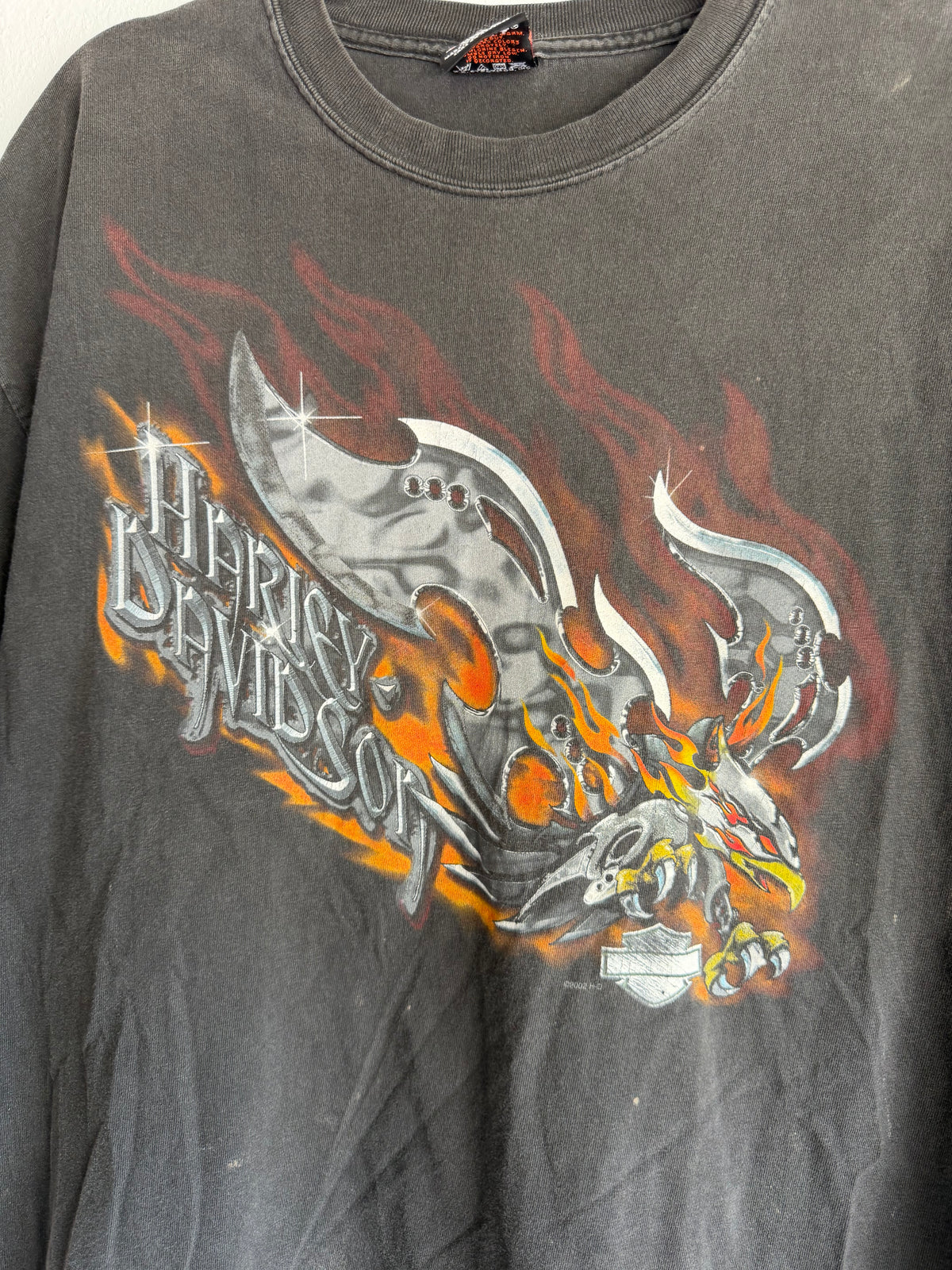 vintage harley davidson chrome eagle tee - XL