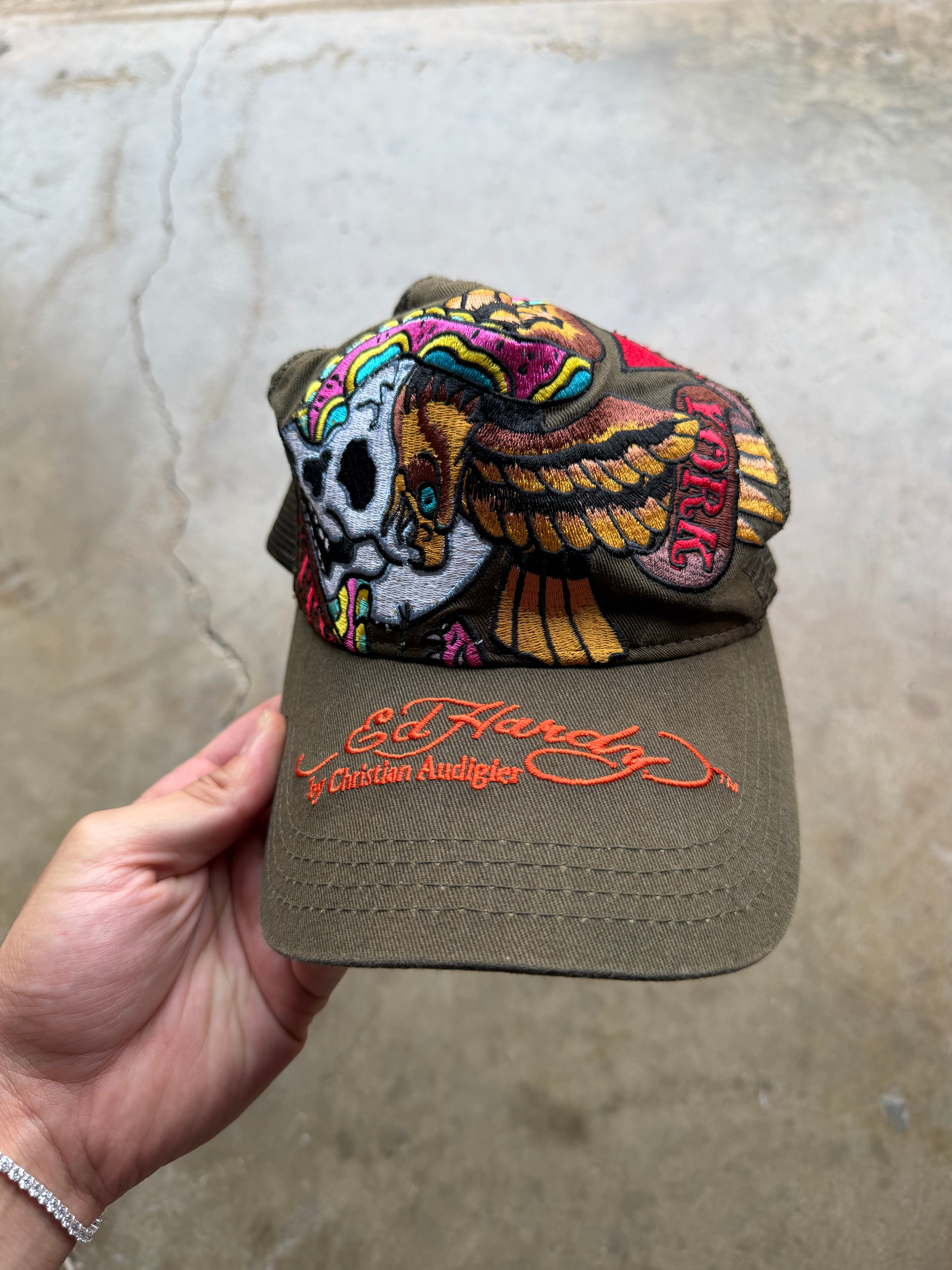 2000s ED HARDY trucker hat