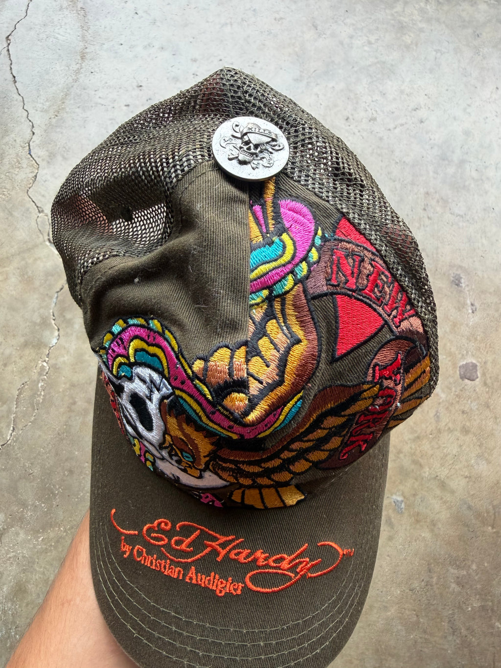 2000s ED HARDY trucker hat