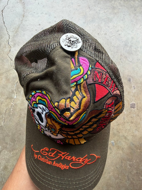 2000s ED HARDY trucker hat