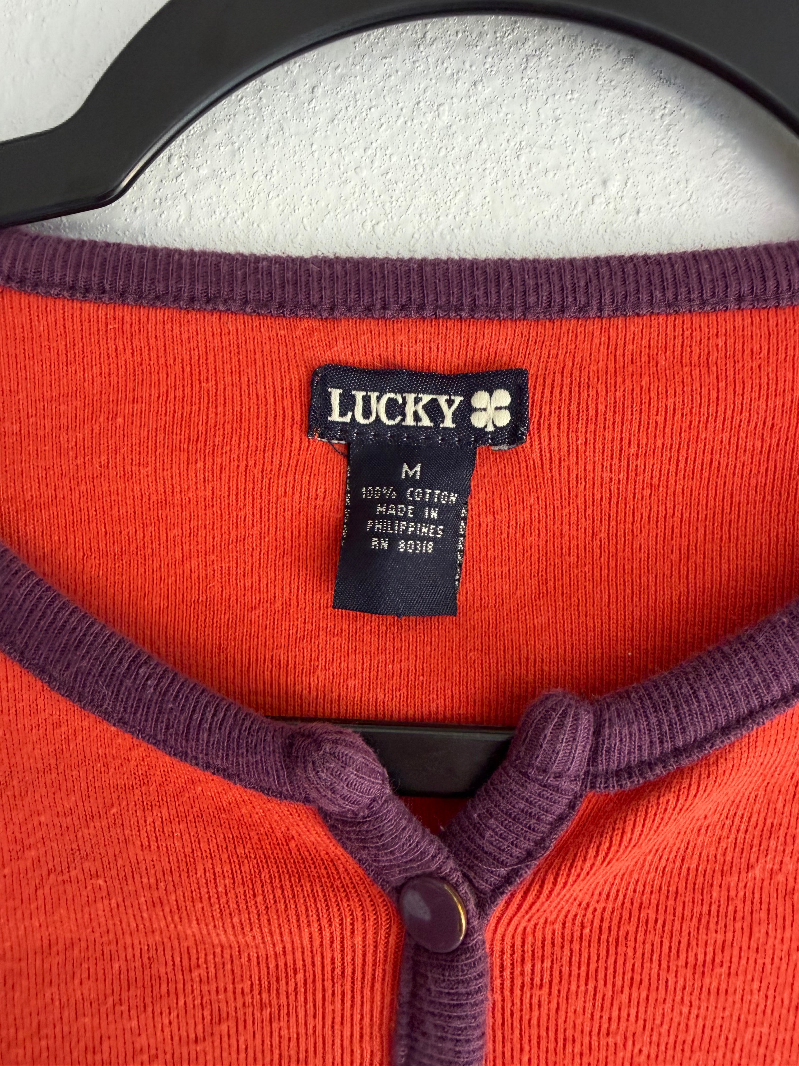 2000s lucky brand henley long sleeve top