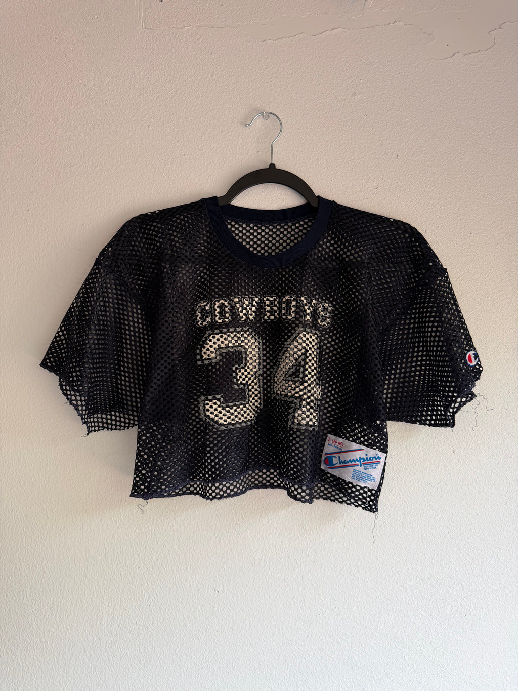 Vintage Cowboys crop top jersey - L