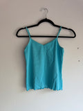 2000s blue mini cami tank top