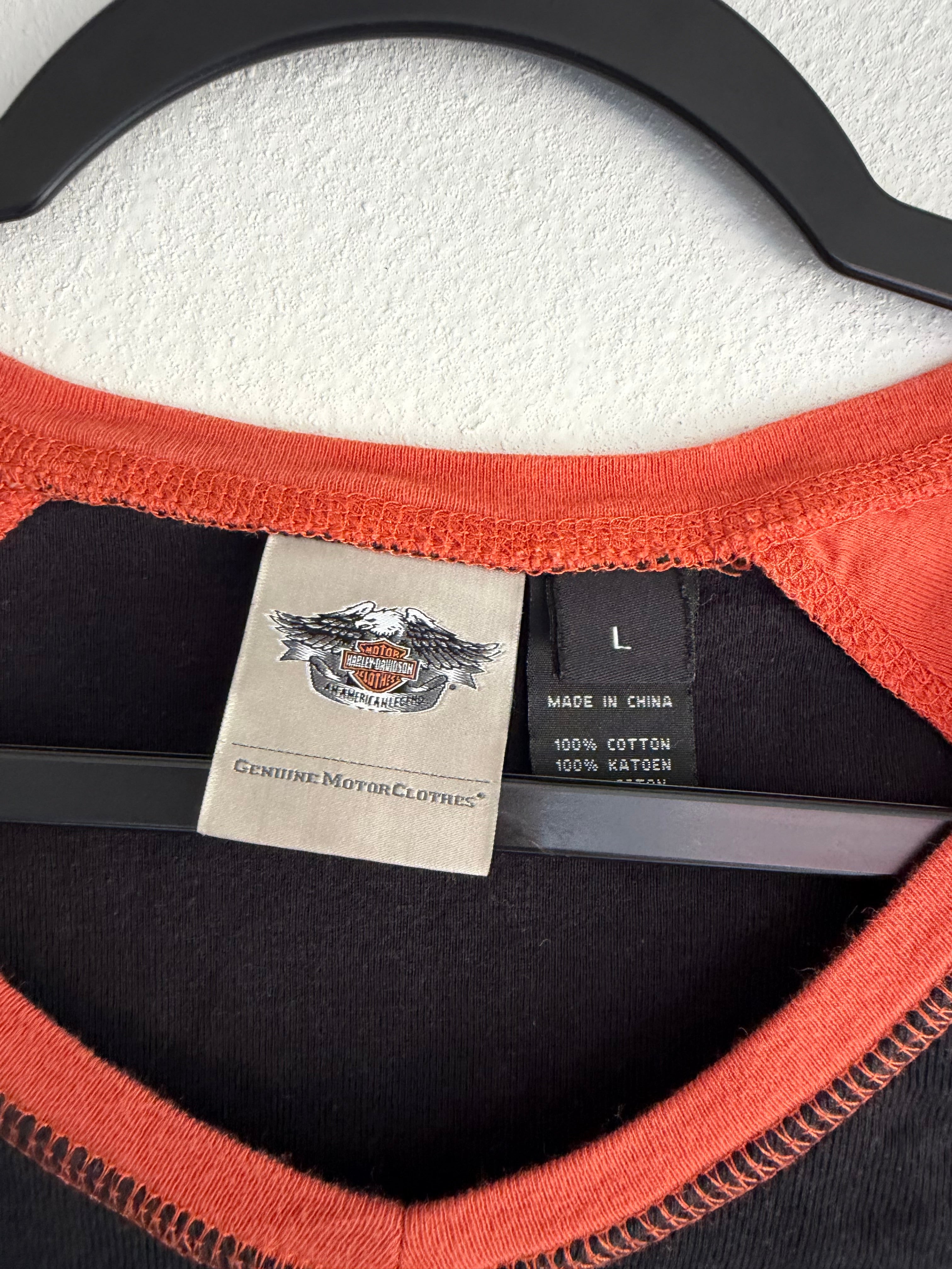 2000s harley davidson crop top - L