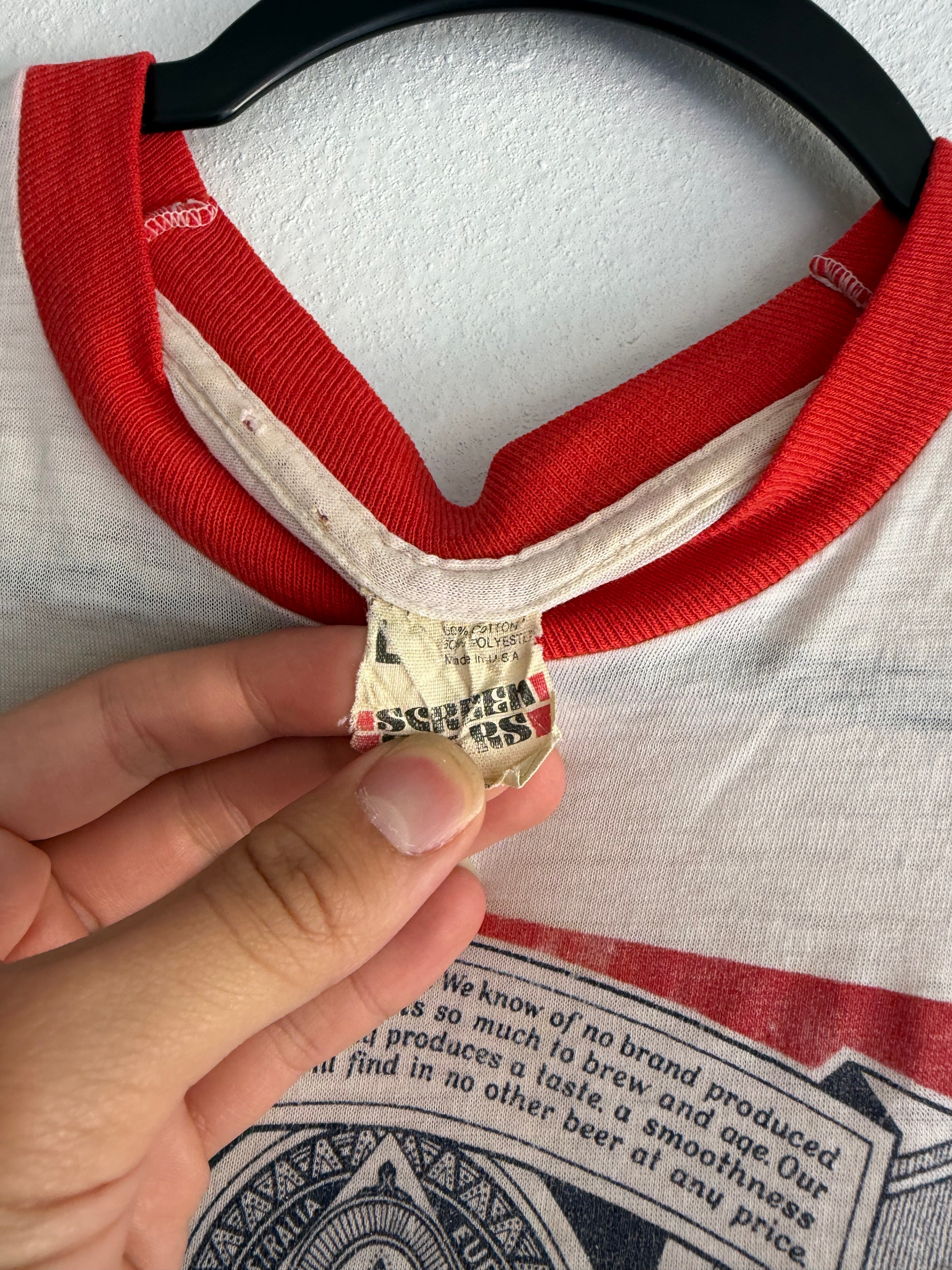 Vintage 70s Budweiser ringer tee