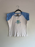2000s Nike athletics v neck top - M