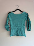 2000s Lace long sleeve top - M