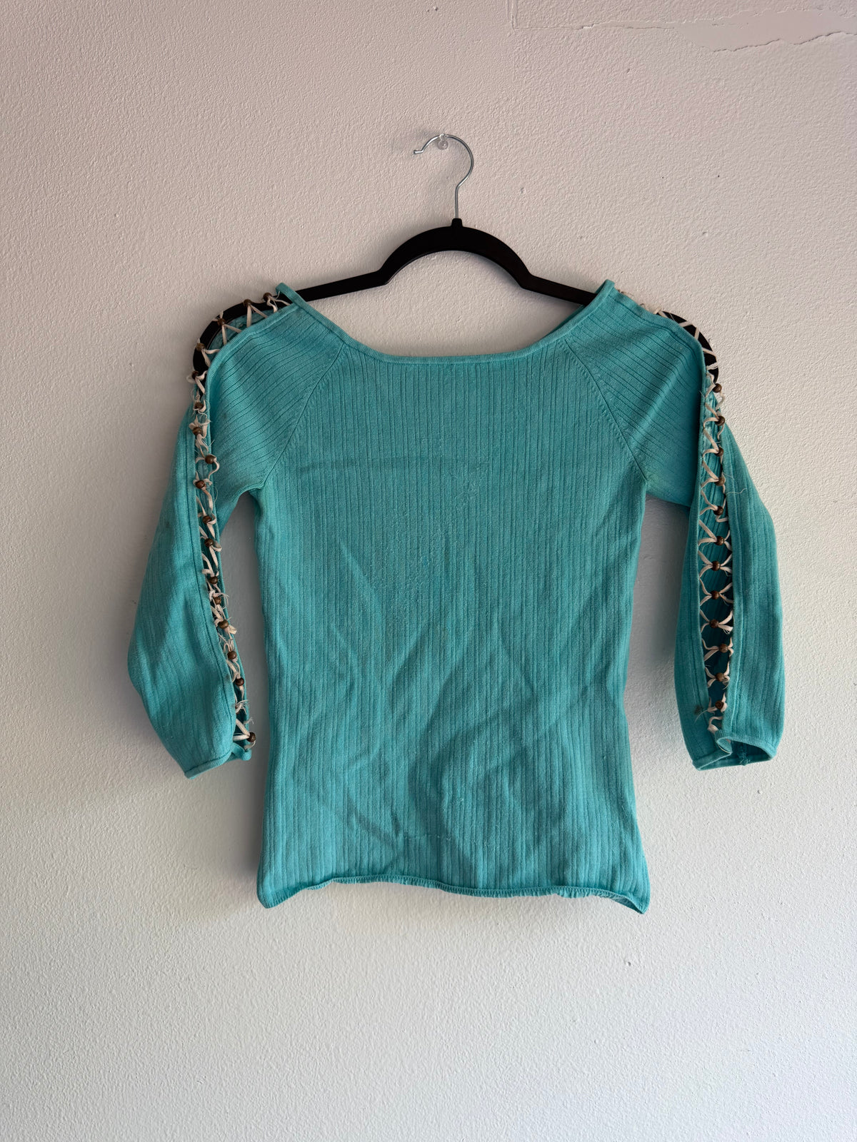 2000s Lace long sleeve top - M